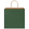 vidaXL Papieren zakken 250 st met hengsels 26x17x25 cm groen