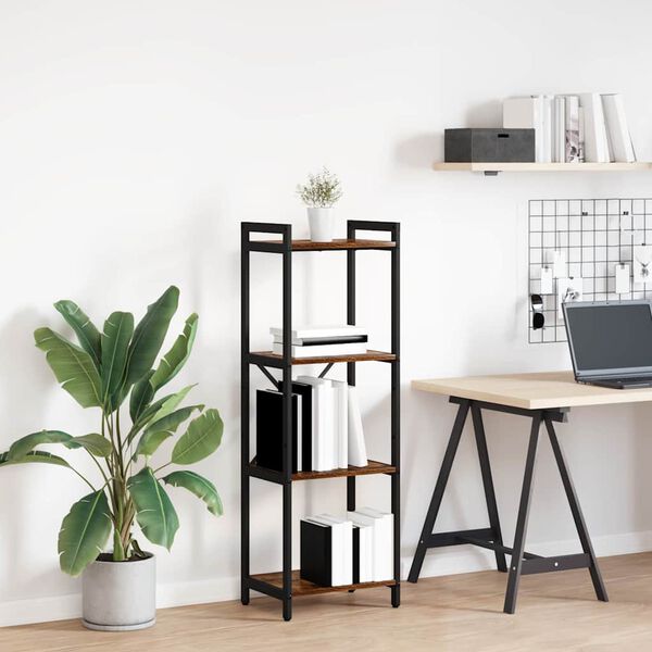 vidaXL Boekenkast Gerookt eiken 40 x 30 x 119 cm Bewerkt hout