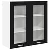 vidaXL Hangkast Zwart Eiken 80 x 31 x 80 cm Bewerkt hout