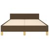 vidaXL Bedframe zonder matras 120x190 cm stof donkerbruin