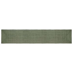 vidaXL Vloerkleden Rechthoekig Olijfgroen 80 x 400 cm Jute