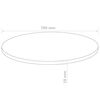 vidaXL Tafelblad rond MDF 700x18 mm