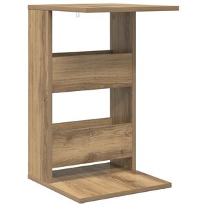 vidaXL Bijzettafel Artisan Eiken 40 x 35 x 60,5 cm Bewerkt hout