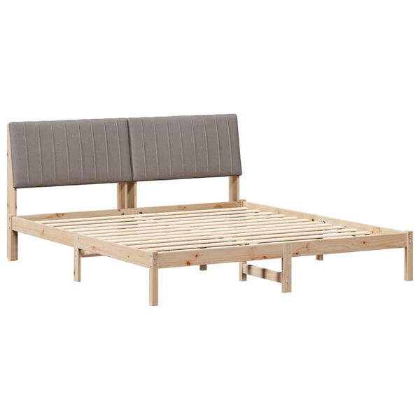 vidaXL Bedframe met hoofdeinde Bruin 180 x 200 cm Massief grenenhout