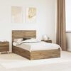 vidaXL Bedframe met lade met hoofdeinde met opslag Bewerkt hout