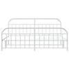 vidaXL Bedframe met hoofd- en voeteneinde metaal wit 193x203 cm