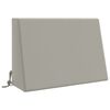 vidaXL Rugkussen SOEST 100% Polyester Grijs 60 x 20 x 40 cm