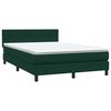 vidaXL Boxspring met matras en LED fluweel donkergroen 160x220 cm