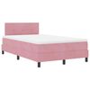 vidaXL LED Box Spring Bed met hoofdeinde Roze 120 x 190 cm Fluweel