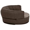 vidaXL Hondenbed ergonomisch linnen-look 90x64 cm fleece bruin