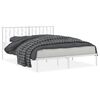 vidaXL Bedframe met hoofdbord metaal wit 160x200 cm