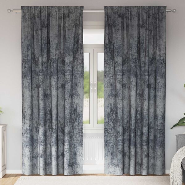 vidaXL Velvet Gordijnen 2 pcs Zilvergrijs 225 x 140 cm Fluweel
