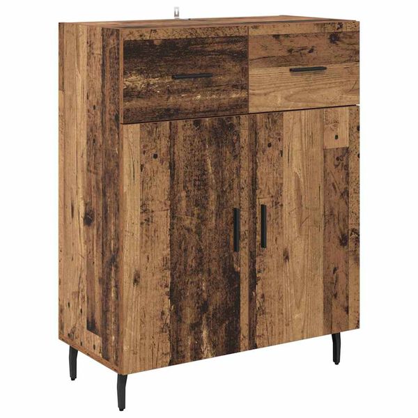 vidaXL Dressoir met lade Oud Hout 69,5 x 34 x 90 cm Bewerkt hout