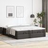 vidaXL Ottoman bed met matrassen 200x200cm kunstleer zwart