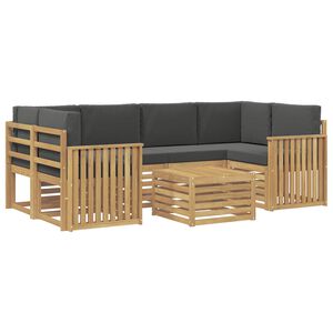vidaXL Buiten bankenset 7 st Wit en antracietkleurig Polyester