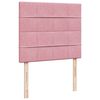 vidaXL Boxspring met matras fluweel roze 120x190 cm