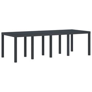 vidaXL Tuinstafel Antraciet 250 x 100 x 73 cm poly rattan
