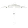 vidaXL Parasol met stalen paal 324x324x247 cm wit