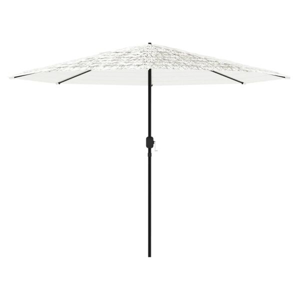 vidaXL Parasol met stalen paal 324x324x247 cm wit