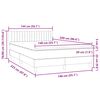 vidaXL Boxspring met matras en LED fluweel donkergrijs 140x220 cm