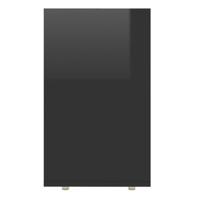 vidaXL 3-delige Tafeltjesset spaanplaat hoogglans zwart