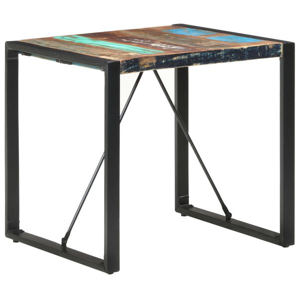 vidaXL Eettafel 80x80x75 cm massief gerecycled hout