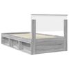 vidaXL Bedframe Grijs Sonoma 100 x 200 cm Massief grenenhout