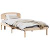 vidaXL Bedframe met hoofdeinde Naturel 75 x 190 cm Massief grenenhout
