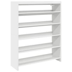 vidaXL Schoenenrek 80x25x100 cm bewerkt hout wit