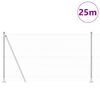 vidaXL Afrasteringspaal Zilver 25 x 1,2 m (36 mm gaas) Staal