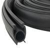 vidaXL Garage Deurafsluiting Zwart 41 x 33 mm 2,5 m PVC