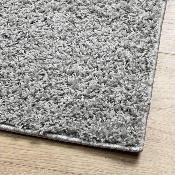 vidaXL Vloerkleed PAMPLONA shaggy hoogpolig modern 80x150 cm grijs