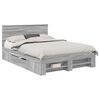 vidaXL Bedframe met hoofdeinde Grijs Sonoma 150 x 200 cm Bewerkt hout