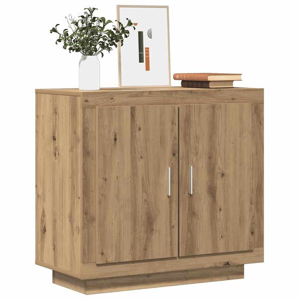 vidaXL Dressoir 80x40x75 cm bewerkt hout artisanaal eikenkleur