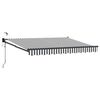 vidaXL Elektrisch Uittrekbaar Zonnescherm Antraciet en Wit 3 x 2 m