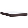 vidaXL Boxspring met matras stof donkerbruin 160x200 cm