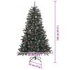 vidaXL Kunstkerstboom Groen 68 x 68 x 120 cm PVC en Plastic en Staal