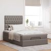 vidaXL Ottoman bed met matras 120x190 cm stof taupe