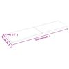 vidaXL Tafelblad natuurlijke rand 180x50x(2-4) cm eikenhout lichtbruin