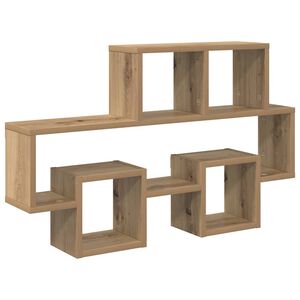 vidaXL Wandplank Muurmontage artisanaal eikenkleurig 82 x 15 x 51 cm