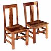 vidaXL Eetkamerstoelen 2 st massief acaciahout