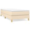 vidaXL Boxspring bed 80x200 cm stof cr&egrave;mekleurig