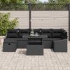vidaXL Tuin Sofa Set met kussen met opslag 8 pcs Zwart Poly riet