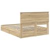 vidaXL Opslag bed met lade Sonoma Eiken 140 x 200 cm Bewerkt hout