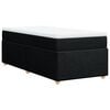 vidaXL Boxspring met matras stof zwart 90x190 cm