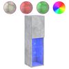 vidaXL Tv-meubels met LED-verlichting 2 st 30,5x30x102 cm betongrijs