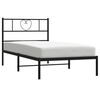 vidaXL Bedframe met hoofdbord metaal zwart 80x200 cm