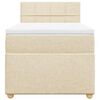 vidaXL Boxspring met matras stof cr&egrave;mekleurig 80x200 cm