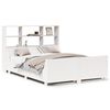 vidaXL Bed met boekenkast zonder matras massief hout wit 140x190 cm