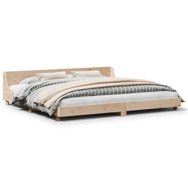 vidaXL Bedframe zonder matras massief grenenhout 200x200 cm